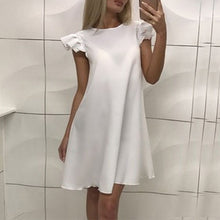 Load image into Gallery viewer, Summer Dresses Women Elegant Sleeveless O-neck Cherrykeke Mini Vestidos Casual Solid Loose Elbise Female Dresses Womens