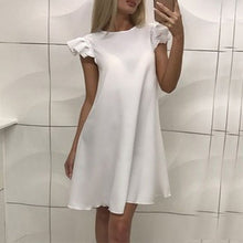 Load image into Gallery viewer, Summer Dresses Women Elegant Sleeveless O-neck Cherrykeke Mini Vestidos Casual Solid Loose Elbise Female Dresses Womens