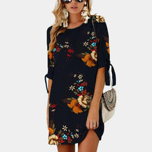 Load image into Gallery viewer, Women Summer Dress Boho Style Floral Print Chiffon Beach Dress 2019 Tunic Sundress Loose Mini Party Dress Vestidos Plus Size 5XL