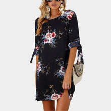Load image into Gallery viewer, Women Summer Dress Boho Style Floral Print Chiffon Beach Dress 2019 Tunic Sundress Loose Mini Party Dress Vestidos Plus Size 5XL
