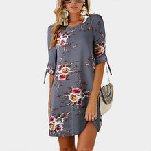 Load image into Gallery viewer, Women Summer Dress Boho Style Floral Print Chiffon Beach Dress 2019 Tunic Sundress Loose Mini Party Dress Vestidos Plus Size 5XL