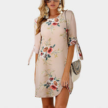 Load image into Gallery viewer, Women Summer Dress Boho Style Floral Print Chiffon Beach Dress 2019 Tunic Sundress Loose Mini Party Dress Vestidos Plus Size 5XL