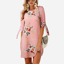 Load image into Gallery viewer, Women Summer Dress Boho Style Floral Print Chiffon Beach Dress 2019 Tunic Sundress Loose Mini Party Dress Vestidos Plus Size 5XL