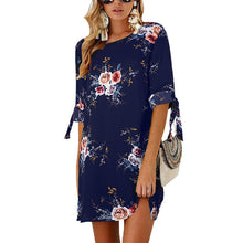 Load image into Gallery viewer, Women Summer Dress Boho Style Floral Print Chiffon Beach Dress 2019 Tunic Sundress Loose Mini Party Dress Vestidos Plus Size 5XL
