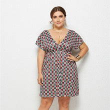 Load image into Gallery viewer, Elegant Loose Dress Plus Size Beach Dress Women Summer Sexy Bodycon Mini Dresses Boho Floral Party Dress Vestidos Robe Femme