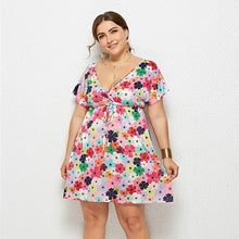 Load image into Gallery viewer, Elegant Loose Dress Plus Size Beach Dress Women Summer Sexy Bodycon Mini Dresses Boho Floral Party Dress Vestidos Robe Femme