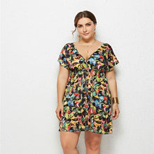 Load image into Gallery viewer, Elegant Loose Dress Plus Size Beach Dress Women Summer Sexy Bodycon Mini Dresses Boho Floral Party Dress Vestidos Robe Femme