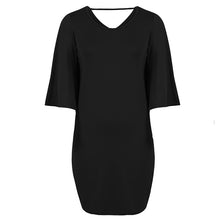 Load image into Gallery viewer, Fashion Women Plus Size 3XL Cape Dress Draped Cloak Solid Bodycon Party Pencil Summer Dresses Midi 2019 New Vestidos Elbise