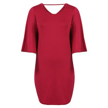 Load image into Gallery viewer, Fashion Women Plus Size 3XL Cape Dress Draped Cloak Solid Bodycon Party Pencil Summer Dresses Midi 2019 New Vestidos Elbise