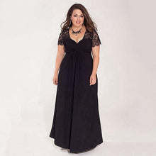 Load image into Gallery viewer, 2019 Big sizes Party Dress Ladies long Dress Elegant Fashion Summer Evening Dinner Floor length Dresses women 3XL 4XL 5XL 6XL