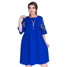 Load image into Gallery viewer, 2019 Summer Plus Size Women Clothing  Dress Blue A-line Loose Women Dress Lace Casual Office Dress 5XL 6XL Large Dress Vestidos