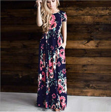 Load image into Gallery viewer, 2019 Fashion Women Print Long Boho Beach Dress Summer Dress O-Neck Long Sleeve Flower Maxi Dress Vestidos Dress Women