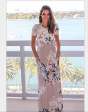 Load image into Gallery viewer, 2019 Fashion Women Print Long Boho Beach Dress Summer Dress O-Neck Long Sleeve Flower Maxi Dress Vestidos Dress Women