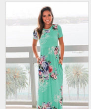 Load image into Gallery viewer, 2019 Fashion Women Print Long Boho Beach Dress Summer Dress O-Neck Long Sleeve Flower Maxi Dress Vestidos Dress Women