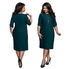 Load image into Gallery viewer, Fashionable loose women dresses new 2019 plus size 6xl women clothing half sleeve vestidos casual o-neck summer elegant dress
