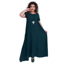 Load image into Gallery viewer, Elegant 5XL Brand New Women Autumn Dress Plus Size 6XL Blue Red Short Sleeve Loose Long Dress Party Large Size Dresses Vestidos
