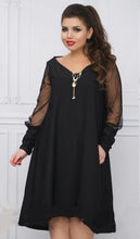 Load image into Gallery viewer, Plus size Elegant women dress mesh party dress 5XL 6XL large size loose summer dress casual black beach dress female vestidos