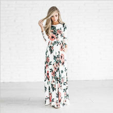 Load image into Gallery viewer, Summer Long Dress Floral Print Boho Beach Dress Tunic Maxi Dress Women Evening Party Dress Sundress S-3XL Vestidos de festa