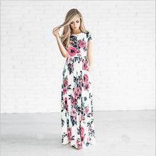 Load image into Gallery viewer, Summer Long Dress Floral Print Boho Beach Dress Tunic Maxi Dress Women Evening Party Dress Sundress S-3XL Vestidos de festa
