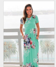 Load image into Gallery viewer, Summer Long Dress Floral Print Boho Beach Dress Tunic Maxi Dress Women Evening Party Dress Sundress S-3XL Vestidos de festa