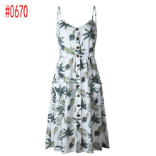Load image into Gallery viewer, Sexy Summer Dress Women Sleeveless Pocket Bohemian Dress 2019  Hot Beach Holiday Print Floral Vestidos