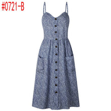 Load image into Gallery viewer, Sexy Summer Dress Women Sleeveless Pocket Bohemian Dress 2019  Hot Beach Holiday Print Floral Vestidos