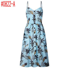 Load image into Gallery viewer, Sexy Summer Dress Women Sleeveless Pocket Bohemian Dress 2019  Hot Beach Holiday Print Floral Vestidos