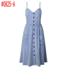 Load image into Gallery viewer, Sexy Summer Dress Women Sleeveless Pocket Bohemian Dress 2019  Hot Beach Holiday Print Floral Vestidos