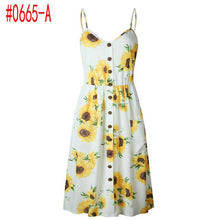 Load image into Gallery viewer, Sexy Summer Dress Women Sleeveless Pocket Bohemian Dress 2019  Hot Beach Holiday Print Floral Vestidos
