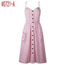 Load image into Gallery viewer, Summer Sexy Women Dress Ladies Print Floral Long Boho Bohemian Beach Summer Sleeveless Pocket Dress Vestido