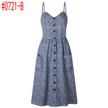 Load image into Gallery viewer, Summer Sexy Women Dress Ladies Print Floral Long Boho Bohemian Beach Summer Sleeveless Pocket Dress Vestido