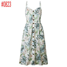 Load image into Gallery viewer, Summer Sexy Women Dress Ladies Print Floral Long Boho Bohemian Beach Summer Sleeveless Pocket Dress Vestido