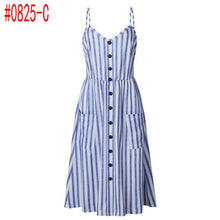 Load image into Gallery viewer, Summer Sexy Women Dress Ladies Print Floral Long Boho Bohemian Beach Summer Sleeveless Pocket Dress Vestido