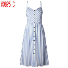 Load image into Gallery viewer, Summer Sexy Women Dress Ladies Print Floral Long Boho Bohemian Beach Summer Sleeveless Pocket Dress Vestido