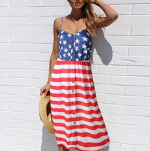 Load image into Gallery viewer, Summer Sexy Women Dress Ladies Print Floral Long Boho Bohemian Beach Summer Sleeveless Pocket Dress Vestido