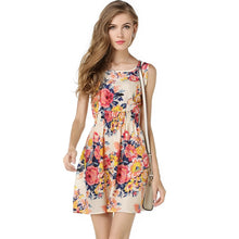 Load image into Gallery viewer, Vogue Print Tank Summer Dresses Women Casual Sexy Sleeveless Chiffon Slim Dress Female Bohemian Plus Size Beach Dress For Ladies