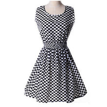 Load image into Gallery viewer, Vogue Print Tank Summer Dresses Women Casual Sexy Sleeveless Chiffon Slim Dress Female Bohemian Plus Size Beach Dress For Ladies