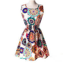 Load image into Gallery viewer, Vogue Print Tank Summer Dresses Women Casual Sexy Sleeveless Chiffon Slim Dress Female Bohemian Plus Size Beach Dress For Ladies