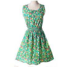 Load image into Gallery viewer, Vogue Print Tank Summer Dresses Women Casual Sexy Sleeveless Chiffon Slim Dress Female Bohemian Plus Size Beach Dress For Ladies