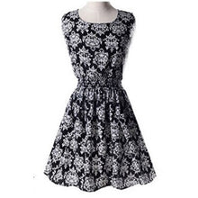 Load image into Gallery viewer, Vogue Print Tank Summer Dresses Women Casual Sexy Sleeveless Chiffon Slim Dress Female Bohemian Plus Size Beach Dress For Ladies