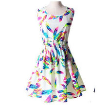 Load image into Gallery viewer, Vogue Print Tank Summer Dresses Women Casual Sexy Sleeveless Chiffon Slim Dress Female Bohemian Plus Size Beach Dress For Ladies