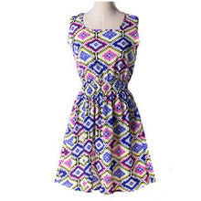 Load image into Gallery viewer, Vogue Print Tank Summer Dresses Women Casual Sexy Sleeveless Chiffon Slim Dress Female Bohemian Plus Size Beach Dress For Ladies