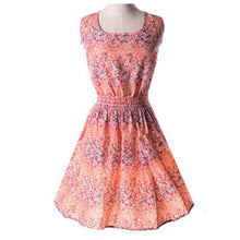 Load image into Gallery viewer, Vogue Print Tank Summer Dresses Women Casual Sexy Sleeveless Chiffon Slim Dress Female Bohemian Plus Size Beach Dress For Ladies