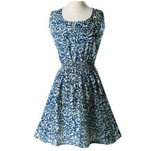 Load image into Gallery viewer, Vogue Print Tank Summer Dresses Women Casual Sexy Sleeveless Chiffon Slim Dress Female Bohemian Plus Size Beach Dress For Ladies