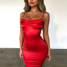 Load image into Gallery viewer, Solid Sexy Bodycon Dress Women One Shoulder Tight Sexy Club Dresses Elegant Strapless Long Summer Dress Beach Party Vestidos