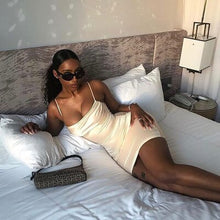 Load image into Gallery viewer, Solid Sexy Bodycon Dress Women One Shoulder Tight Sexy Club Dresses Elegant Strapless Long Summer Dress Beach Party Vestidos