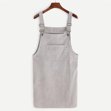 Load image into Gallery viewer, Solid Straight Mini Dresses Women Summer Casual Loose Spaghetti Strap Dress Female Fashion Pockets Metal Buckle Dress Wild New