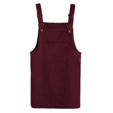 Load image into Gallery viewer, Solid Straight Mini Dresses Women Summer Casual Loose Spaghetti Strap Dress Female Fashion Pockets Metal Buckle Dress Wild New