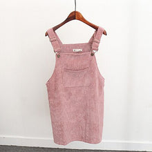 Load image into Gallery viewer, Solid Straight Mini Dresses Women Summer Casual Loose Spaghetti Strap Dress Female Fashion Pockets Metal Buckle Dress Wild New