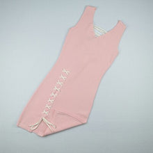 Load image into Gallery viewer, Sexy Solid Lace-Up Tank Mini Dresses Women Summer Casual Hollow Out Slim Dress Female Drawstring Backless Ladies Knit Dress New